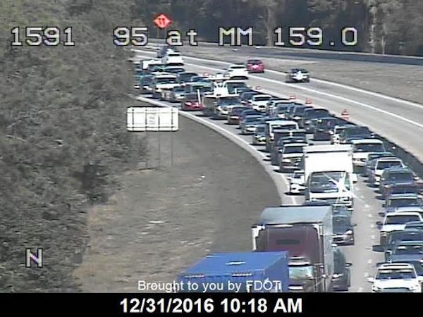 All southbound lanes closed on I-95 near Vero Beach.