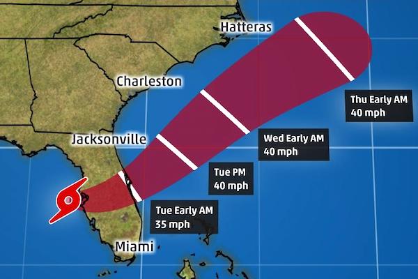 Tropical Storm Emily will bring heavy rains and gusty winds to Sebastian and Vero Beach.