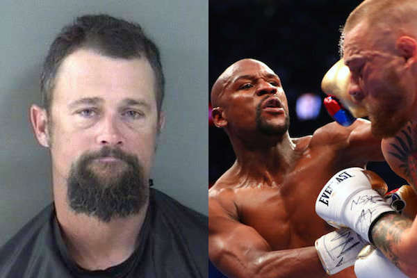 A man slaps his girlfriend with black berries in Vero Beach following the Mayweather vs. McGregor fight.