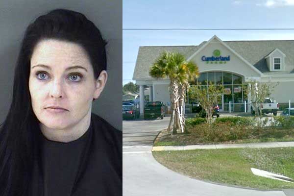 Lindsey Nichole Theissen, 32, allegedly bit her mother for taking too long to drive her for cigarettes in Sebastian.