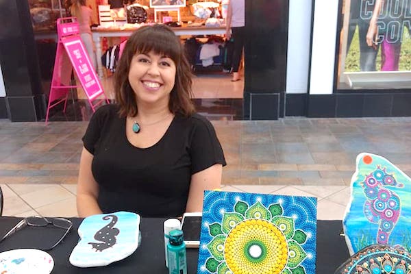 Pictured here is Dena Cassidente, a vendor at HALO's Artisans at the Mall in Vero Beach.