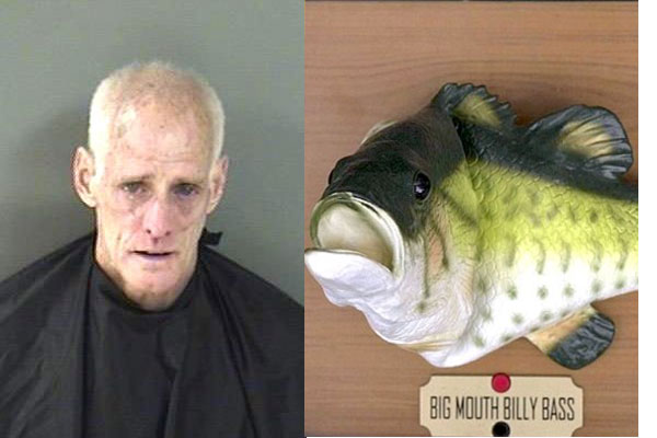 Sebastian man becomes angry when he finds his Billy the Bass singing fish in trash.