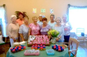 Front row: Kathy Ollis, Carol Vitale, Ruth Webster, Frances Quinn, Pat Bidoul. Back row: Audrey Huddy, Debbie Lawrence, Betty Hays, Deanna Randolph.