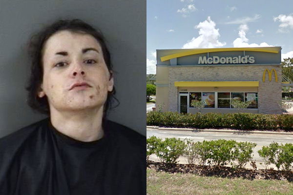 Man damages deputy's patrol car at McDonald's in Sebastian, Florida.