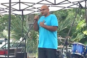 Sanjay Patel spoke at the Musicians Making Waves concert in Sebastian, Florida.