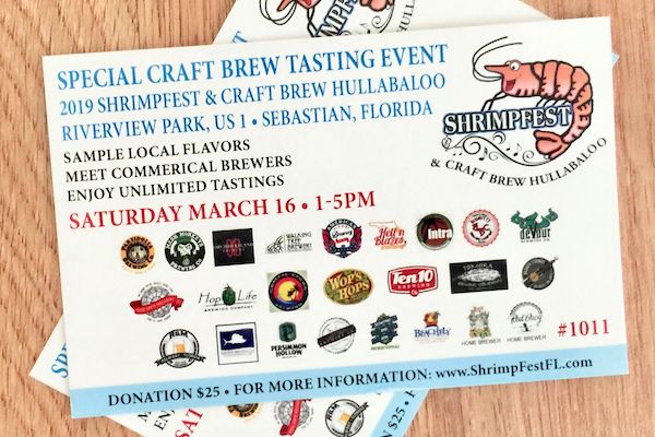 Sebastian Daily giveaway: Craft Beer tasting at Shrimpfest in Sebastian, Florida.