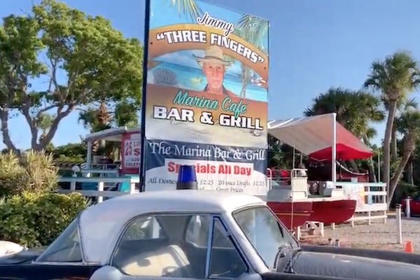 John Knudsen won two rib dinners at Jimmy Three Fingers in Micco, Florida.