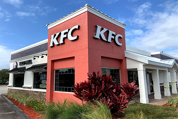 The KFC and Taco Bell has a new look in Sebastian, Florida.