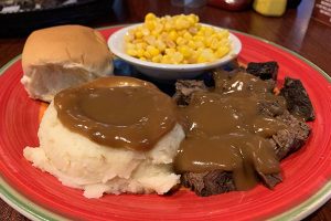 Old Fashioned Pot Roast at Sandy's Grille in Sebastian, Florida.