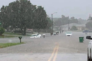 Flooding in Sebastian, Florida.