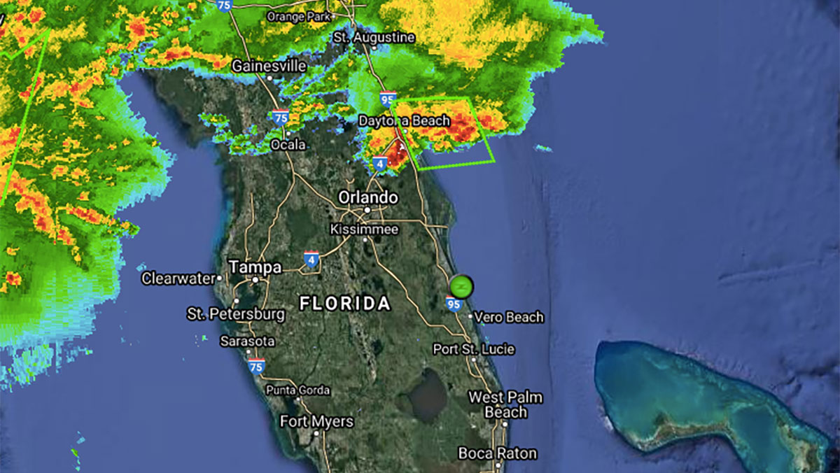 Severe thunderstorm watch for Sebastian, Florida (ThorGuard Radar)