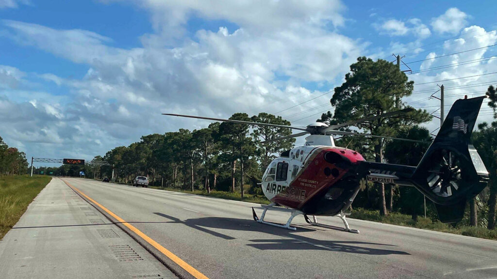 Crash on I-95 - Photo courtesy of IRCSO