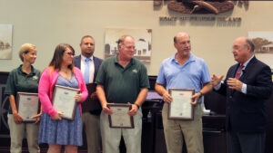 Sebastian Mayor Ed Dodd (far right) with some of the people who helped in creating the new IPM plan.