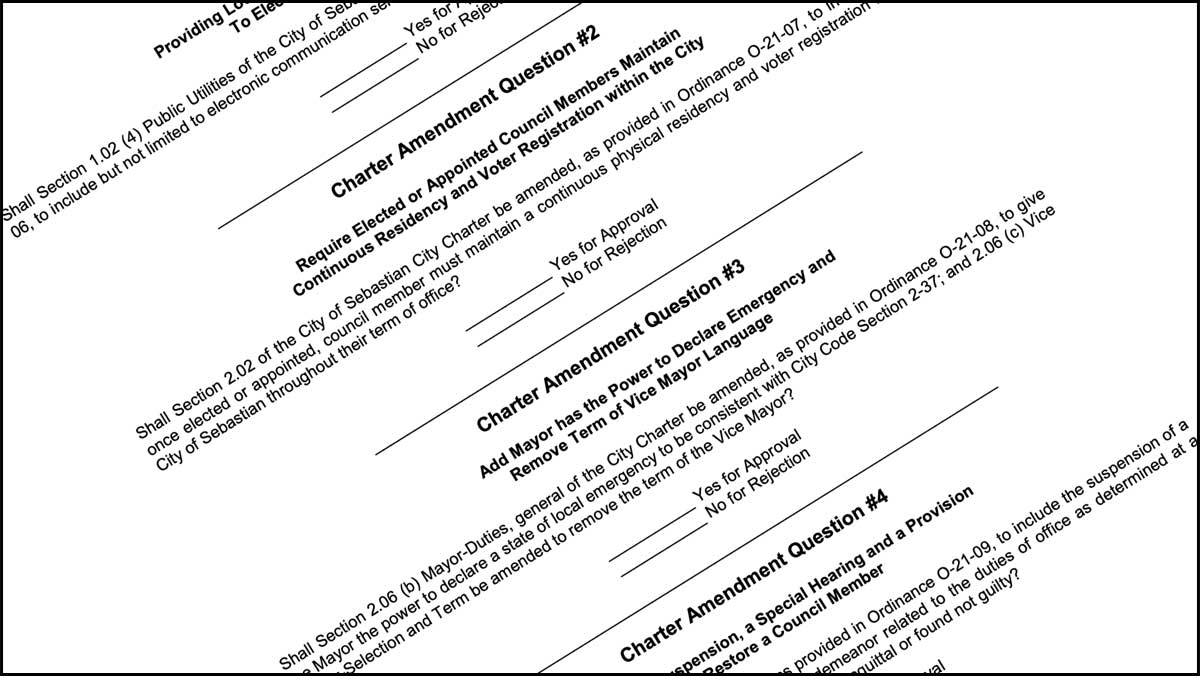 City of Sebastian Charter Amendments