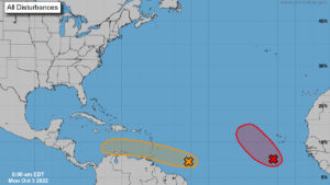 Current map of the tropics (NOAA)