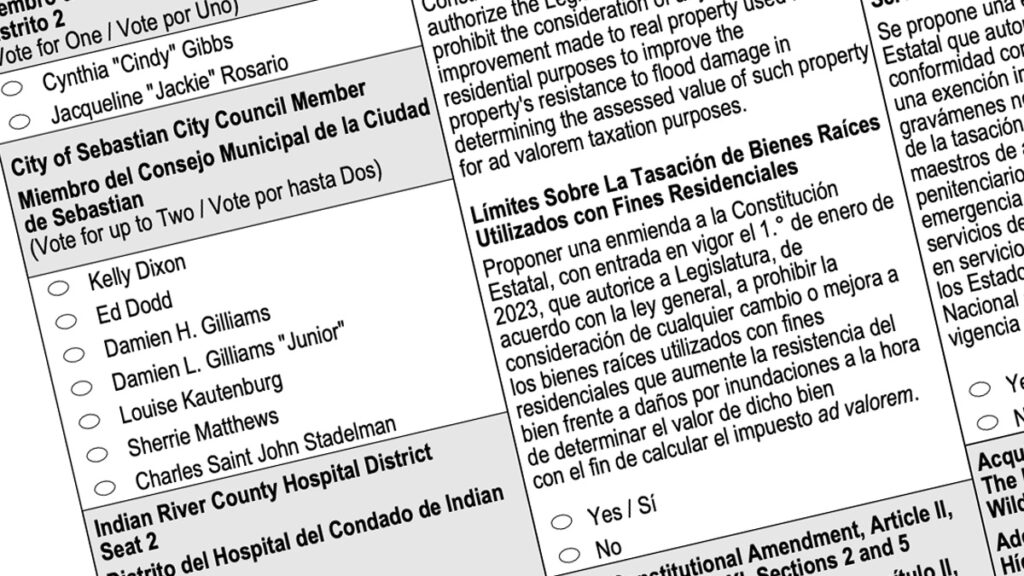 Ballot for Nov. 8, 2022