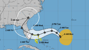 Subtropical Storm Nicole tracking (NOAA)