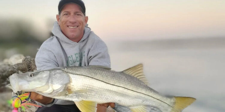 Chris Giuffrida with a snook at Sebastian Inlet