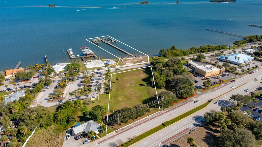 The Sembler waterfront property next to Fisherman's Landing (Credit: One Sotheby's Int'l Realty)