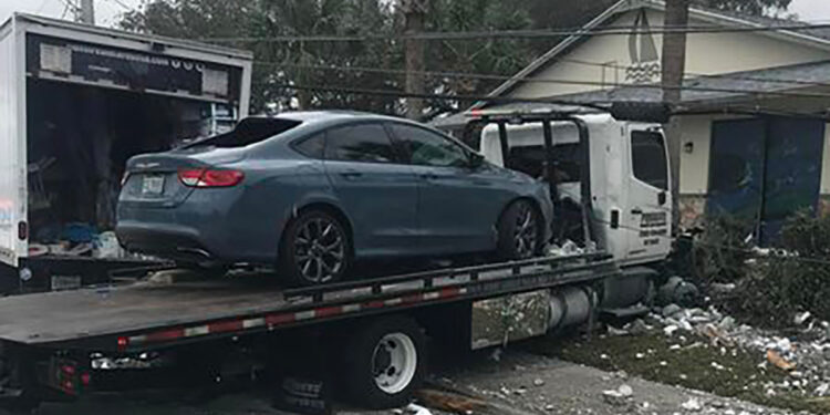 Tow truck crash on US-1 in Sebastian.