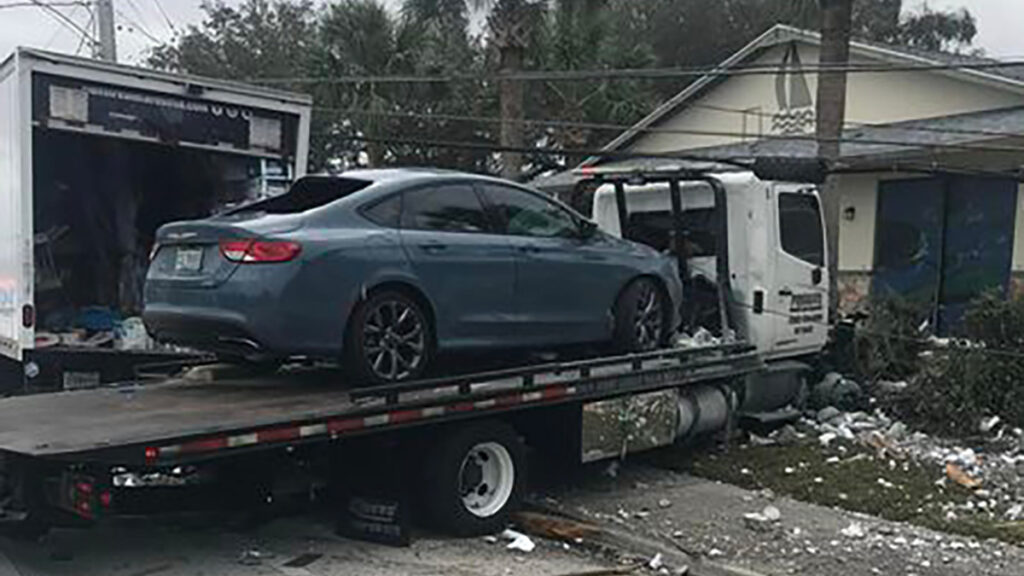 Tow truck crash on US-1 in Sebastian.