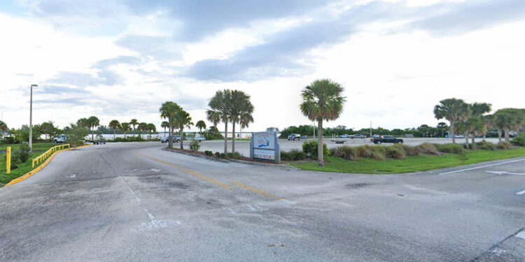 Boat ramp in Grant, Florida.