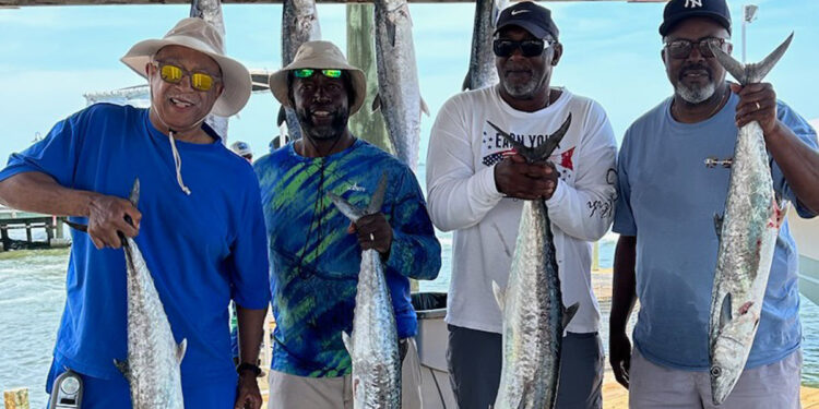 Kingfishing out of Sebastian Saltwater. Calvin Snead and his friends caught Kingfish.