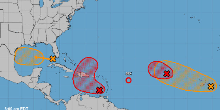 Current tropical disturbances