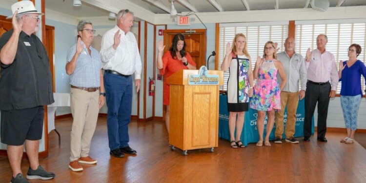 The Annual Awards and Installation of Board Luncheon was hosted in the Tiffany Room at Capt Hiram's Resort on October 10, 2023.