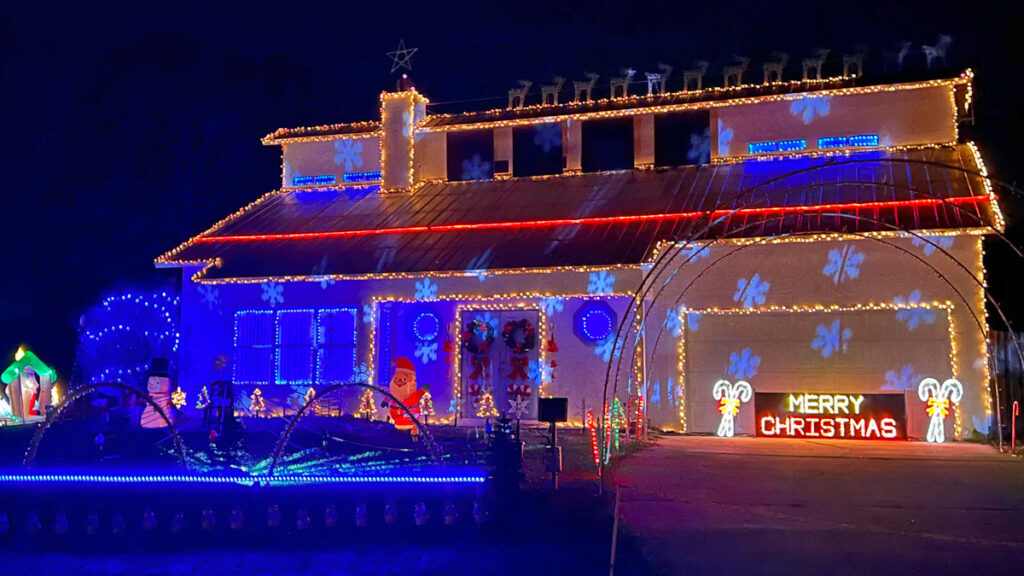 Christmas Light and sound display on Miller Drive in Sebastian.