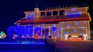 Christmas Light and sound display on Miller Drive in Sebastian.