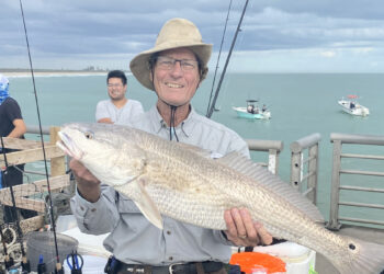 Kirby Kitchener fishing at the Sebastian Inlet