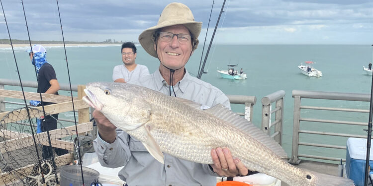 Kirby Kitchener fishing at the Sebastian Inlet