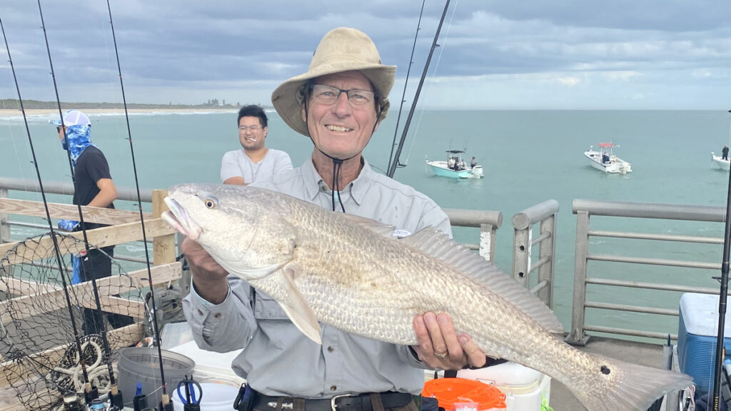 Kirby Kitchener fishing at the Sebastian Inlet