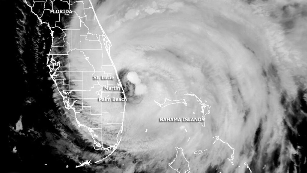 Hurricane Frances approaching Sebastian, Florida (Credit: NOAA)