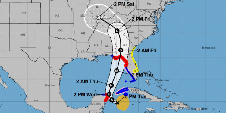 Tropical Storm Helene path (Courtesy/NOAA)