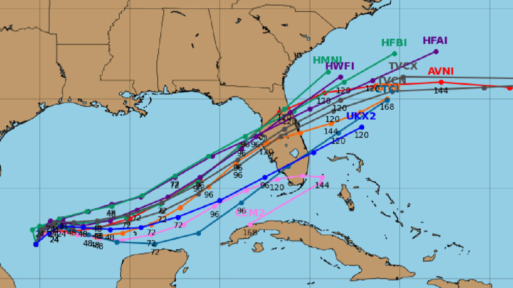 Florida is in the potential path, according to the latest spaghetti model (Courtesy/Tropical Tidbits)