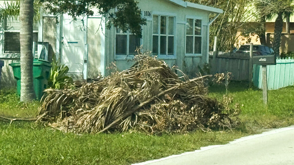 Hurricane Milton debris